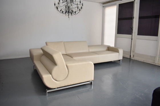 Neuwertige Exklusive Leolux Design Lounge Eckbank – Modulare Sofas, Leather, Metal (photo 3 of 15)