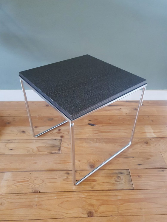 Image 1 of Tavolino vintage - cromato - legno tinto ebano