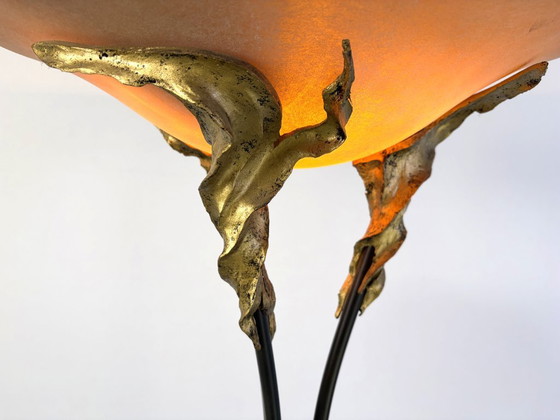 Lampada da terra stile Art Déco di Ligne D, anni '80 – Lampade da terra, Vetro, Metallo (photo 12 of 15)