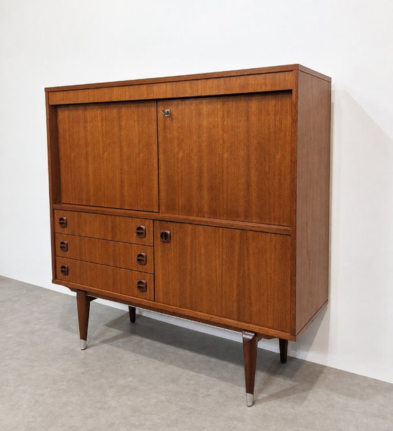 Armadi contenitori Mid Century Modern in legno, Metallo, Marrone (foto 6 di 9)