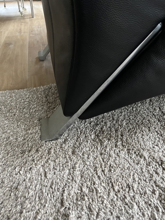 Image 1 of 2 Stück Rolf Benz RB-322 schwarz-weiß 3-Zits-Bank