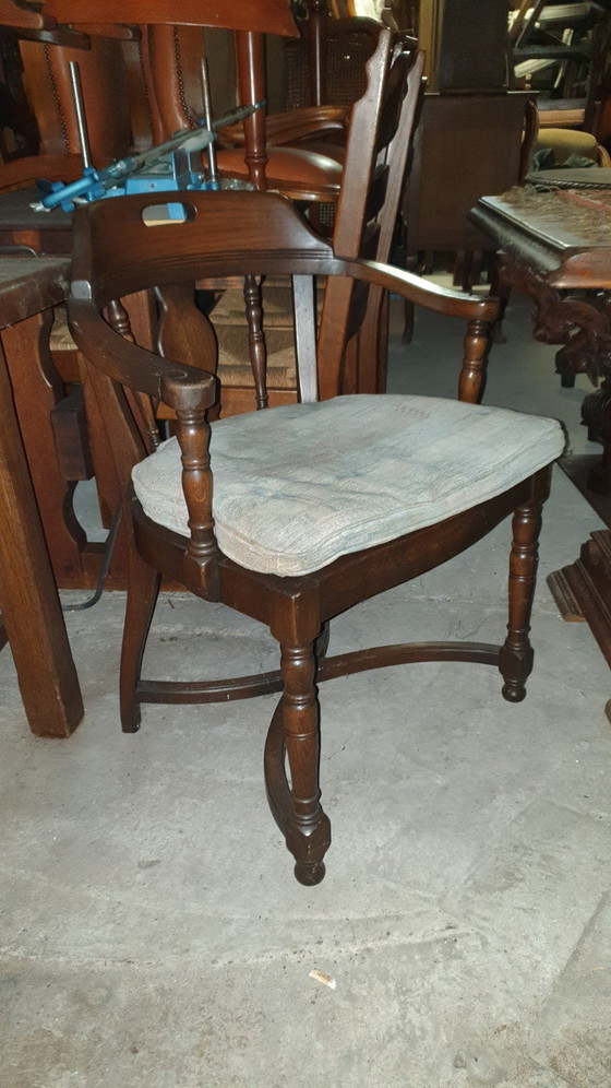 Image 1 of 4 poltrone da pranzo classiche in rovere