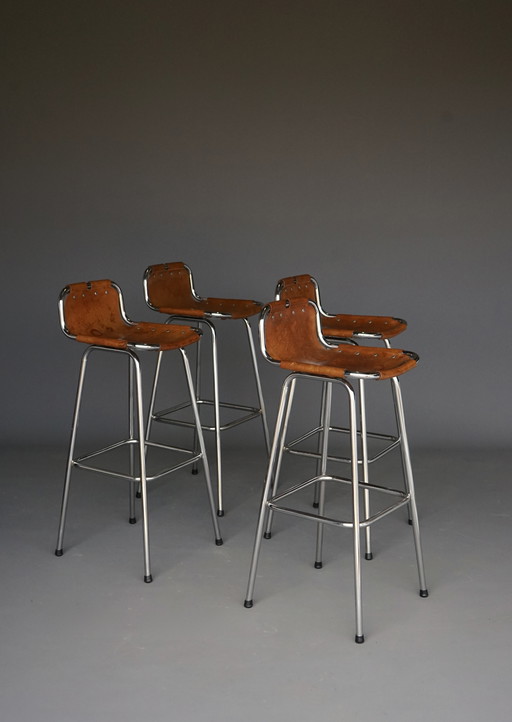 Dal Vera 'Les Arcs' barstools handpicked by Charlotte Perriand. Set of 4