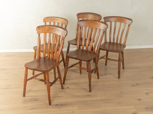 5x Windsor Esszimmerstühle aus den 1890er Jahren im viktorianischen Stil