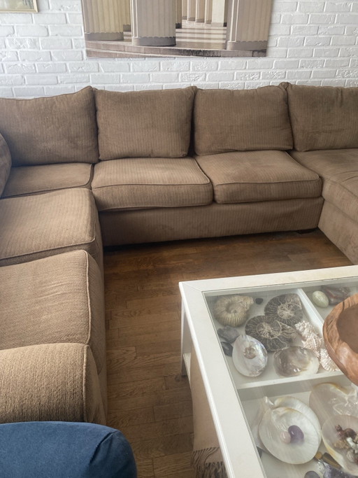 Original American corner sofa with chaise lounge – hoekbanken, Textile