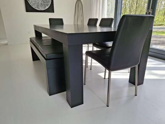 Image 1 of Boconcept Table 220x110 cm, 75 cm High incl. chairs (Vega 1310) and bench