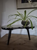 Tavolo da giardino vintage in formica a forma di rene