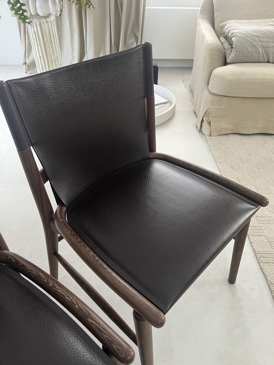 Image 1 of 5x B&B Italia Jens eetkamerstoelen bruin