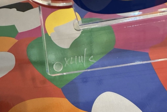 Image 1 of Marco Lodola silkscreen on plexiglass support feeling size 30.8x0.7x33.9cm