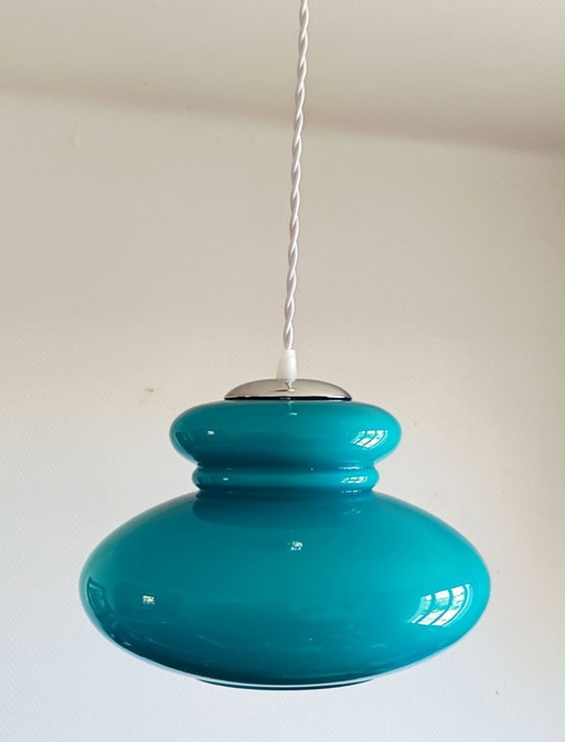 UFO Space Age blauwe hanglamp 1970