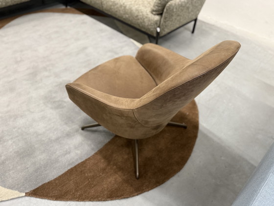 Image 1 of Leolux Lanah Draai Fauteuil Danza Leer Bruin