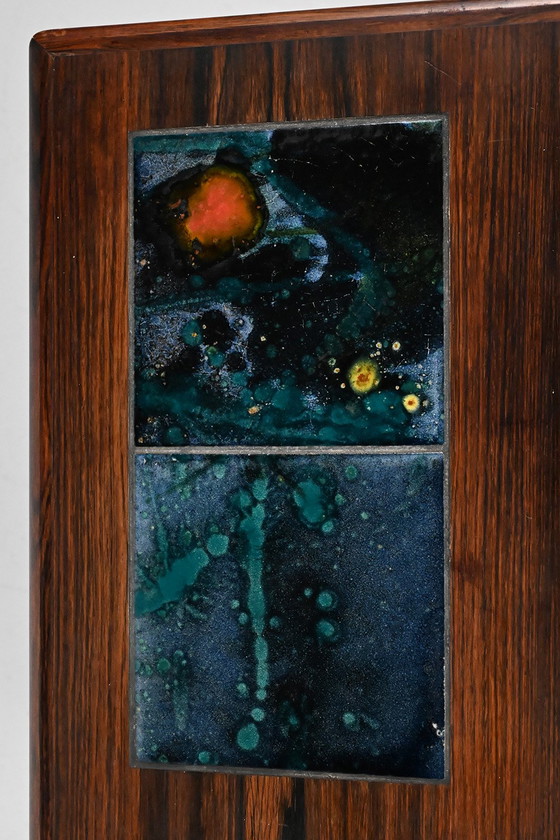 Image 1 of Palissander bijzettafeltje met tegels