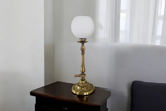 Image 1 of Lampe bronze ciselé style Napoléon III - Époque fin XIXeme 