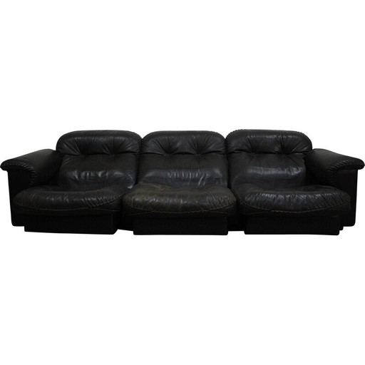 Vintage Ds-110 Sofa in braunem Stoff von De Sede, 1970