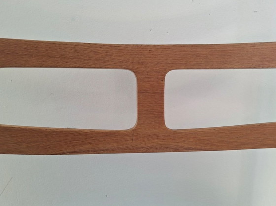 Image 1 of Paar dänische Eichen-Esszimmerstühle mit petrolblauen Bezügen, 1960er Jahre