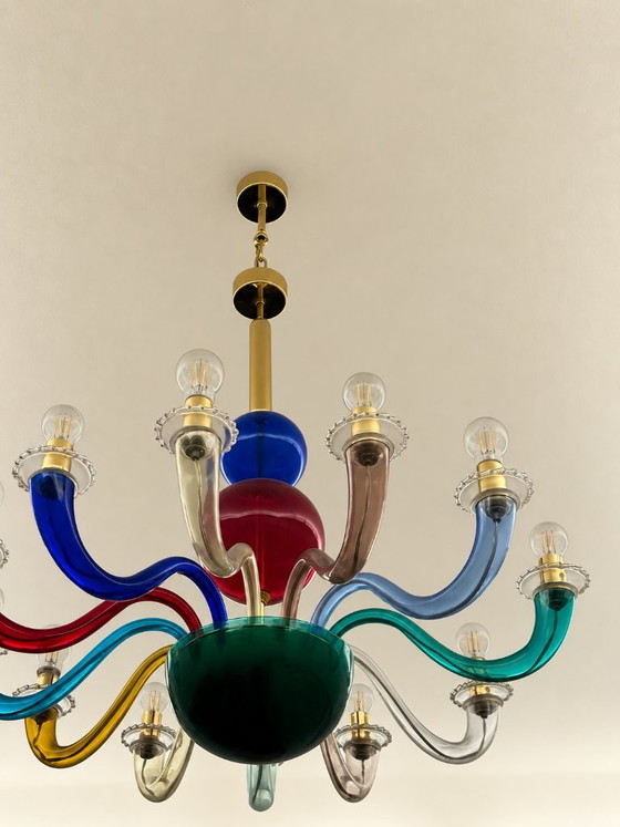 Gio Ponti for Venini — 99.80 Kroonluchter, 12 Lichten, Veelkleurig Murano Glas (photo 2 of 6)
