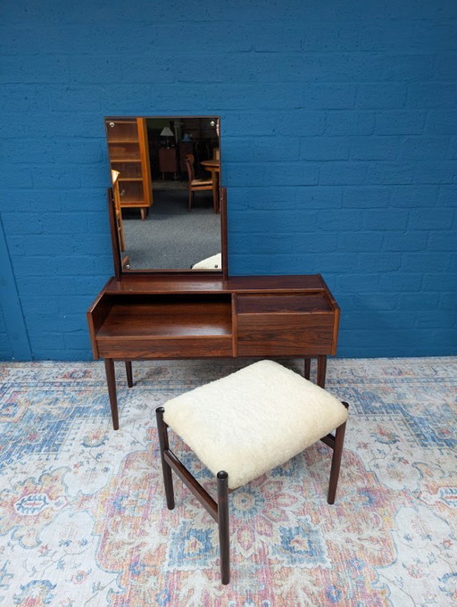 Vintage dressing table with stool, Melvin Mikkelsen Furniture, Denmark, 1960s