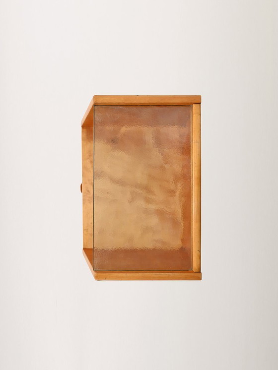 Image 1 of Comodino scandinavo vintage in radica di betulla