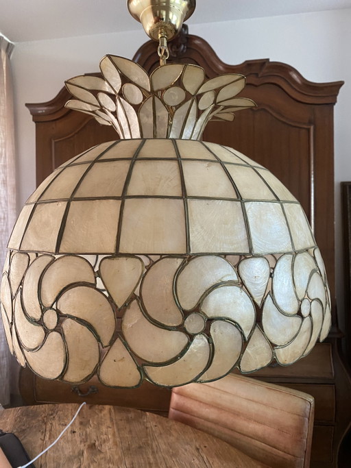 Vintage Capiz Pendelleuchte