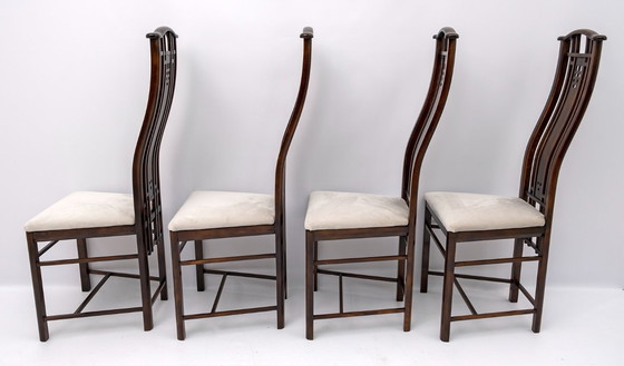 Image 1 of Quatre fauteuils de salle à manger italiens Giorgetti "Gallery", années 1980