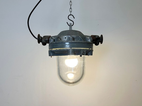 Image 1 of Dark Grey Cast Aluminium Explosion Proof Lamp , 1970s