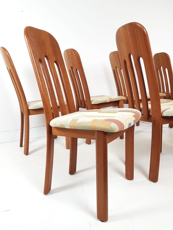 Image 1 of Chaises vintage Ansager Møbler 8 chaises design scandinave en teck