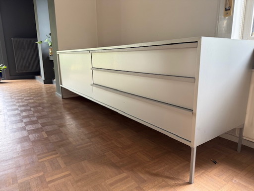 Sleek Low Sideboard Cabinet by MDF Italia (Aluminum)