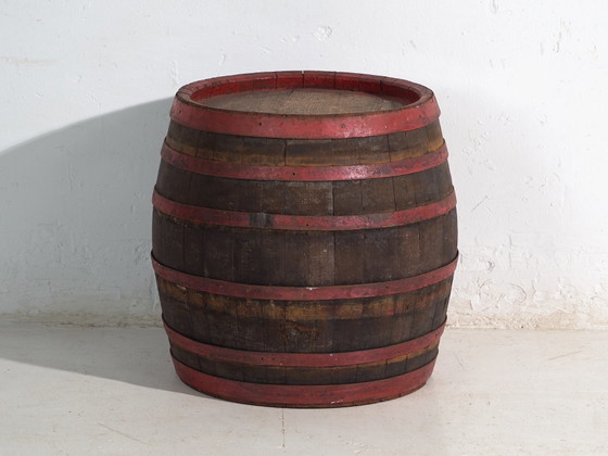 Ancien tonneau en bois avec cerclages en fer – Hongrie, circa 1930 – Objets déco, Iron, Rustic (photo 34 of 34)
