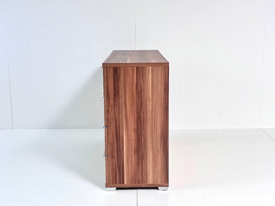 Nolte Möbel Alegro Cassettiera, Noce Macadamia & Vetro Bianco, Cassettiere, Legno, Marrone, Modern (foto 12 di 15)
