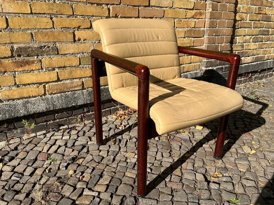 Image 1 of Interlübke / Lübke Poltrona / Sedia - Sistema Flötotto ZWO: Pelle / Legno