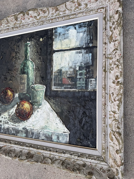 Image 1 of Expressionist still life painting from the 1960s