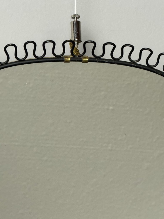 Image 1 of Raro espejo de pared rectangular negro de estilo moderno de mediados de siglo de Josef Frank Svenskt Tenn, década de 1950.