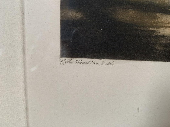 Carle Vernet, Partenza di sette cavalli, Incisione, Fine 1800 – Litografie e stampe (photo 11 of 15)
