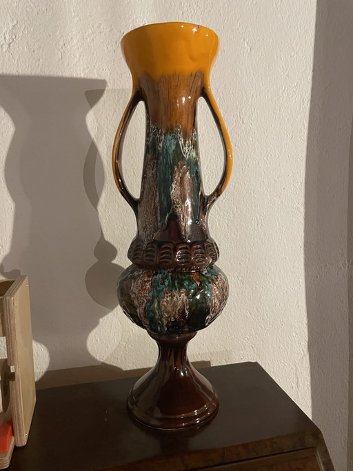 Jarrón de cerámica XL con esmalte de goteo, Francia – vazen, Ceramic (photo 2 of 14)