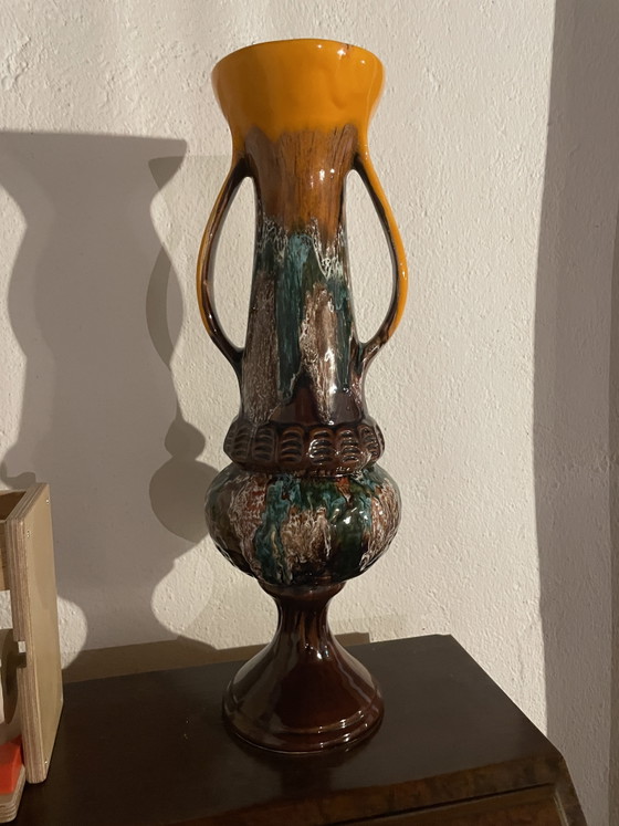 Jarrón de cerámica XL con esmalte de goteo, Francia – Jarrones, Ceramic (photo 2 of 14)