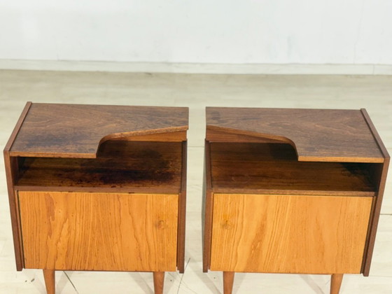 Image 1 of Lot de 2 tables de chevet vintage style Mid-Century
