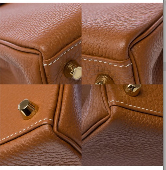 Image 1 of Sac HERMES Kelly 25 en Cuir Doré - 103311