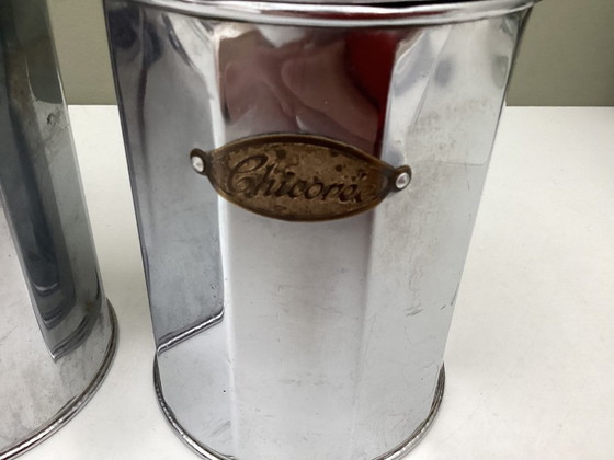 Image 1 of Barattoli vintage in stile Art Déco per caffè, zucchero e cicoria.