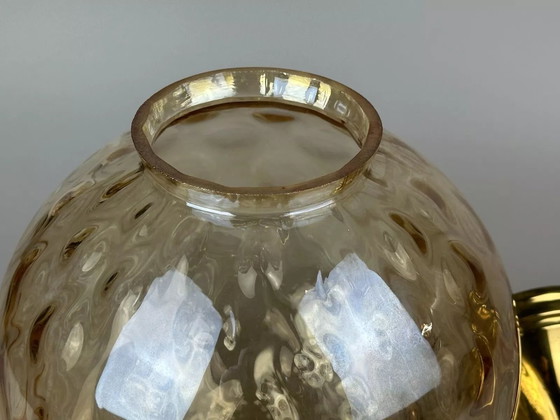 Image 1 of 60er 70er Jahre Deckenlampe Hängelampe von Glashütte Limburg Germany Space Age