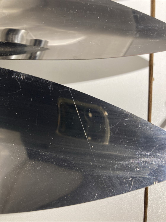 Image 1 of Een paar vintage Goffredo Reggiani wandlampen uit de jaren 70 met 5 lampen.