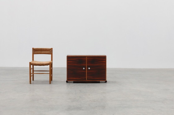 Image 1 of Seltener kleiner Art Deco Schrank mit schönem Holzmuster, Frankreich 1920er Jahre