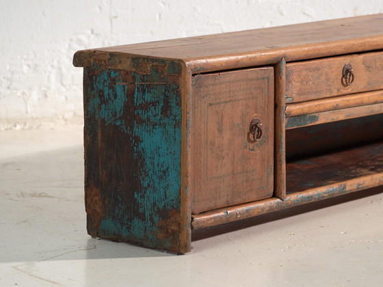 Mobile basso antico in legno di olmo – Cina, circa 1900 – Credenze con vetrina, Rustic (photo 15 of 40)