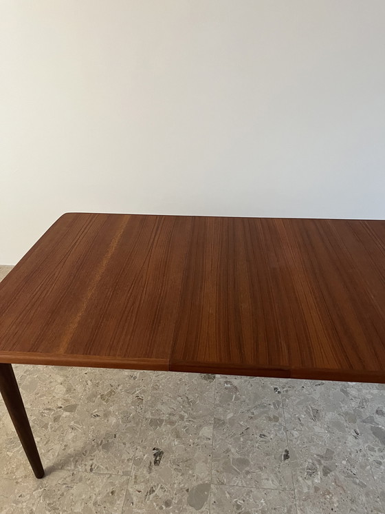 Image 1 of Norwegian mid-century dining table; Gustav Bahus, teak