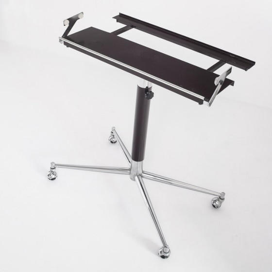 Tavolino vintage per TV, stereo o altri oggetti. Francia, anni '70. – Erard, Tavolini, Chrome, Iron (photo 6 of 13)