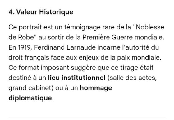 Image 1 of Portretfoto van Ferdinand Larnaude uit de studio's van Paul le Garçon, Parijs, 1919
