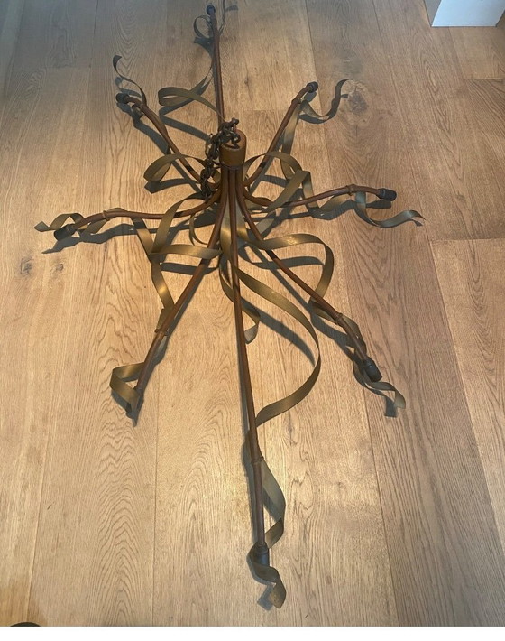 Image 1 of Jacco Maris Ruban plié oval pendant lamp made of curved steel