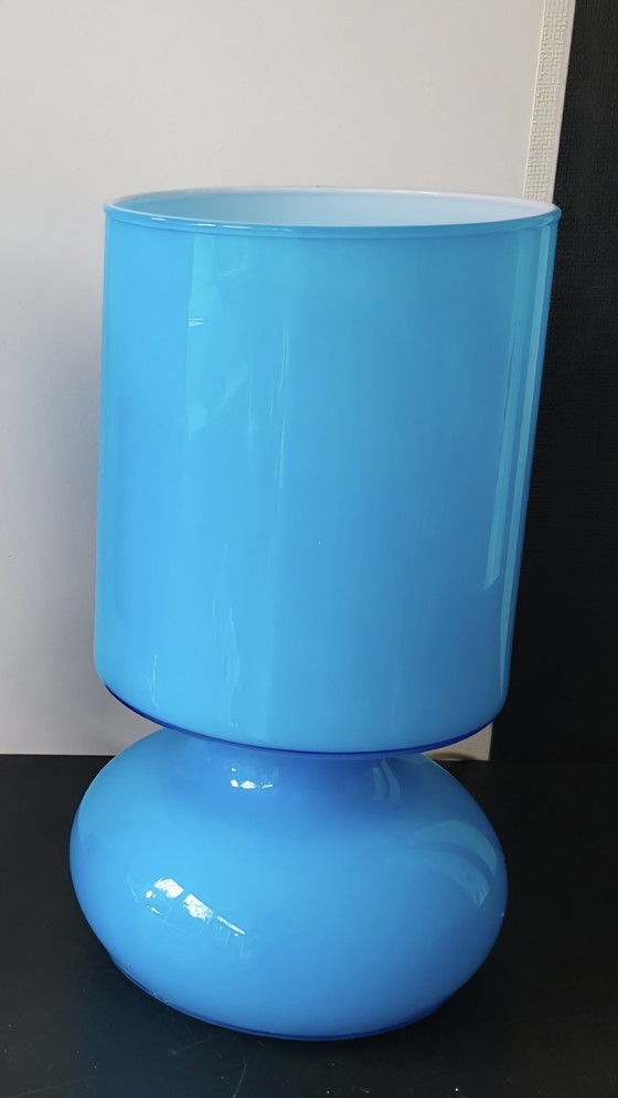 Lampe de table vintage Ikea Lykta turquoise des années 1990. – Glass (photo 3 of 6)