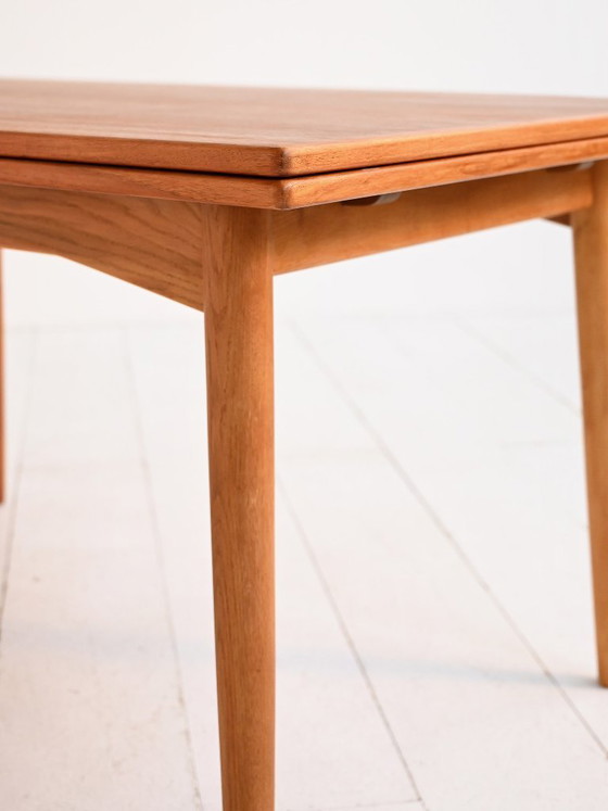 Image 1 of Extendable dining table in teak and oak, Danish design 1960s