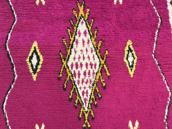 Image 1 of Berber Rug - 311 cm x 204 cm - pink and white Wool