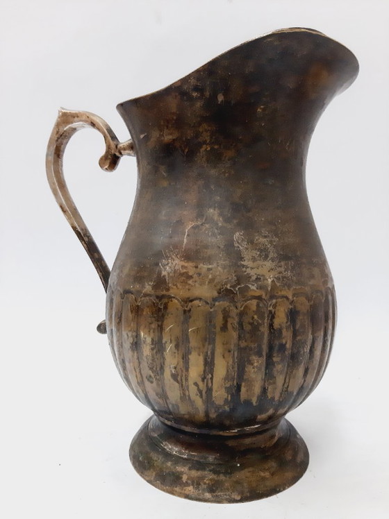 Image 1 of Brocca per vino in bronzo antico, urna, brocca, patina 23 cm